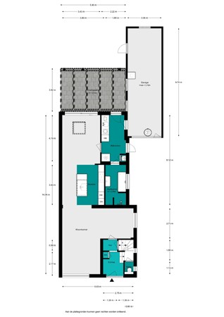 Plattegrond - Wesemaelestraat 22, 4724 AG Wouw - Wesemaelestraat 22- Begane grond - 2D.jpg
